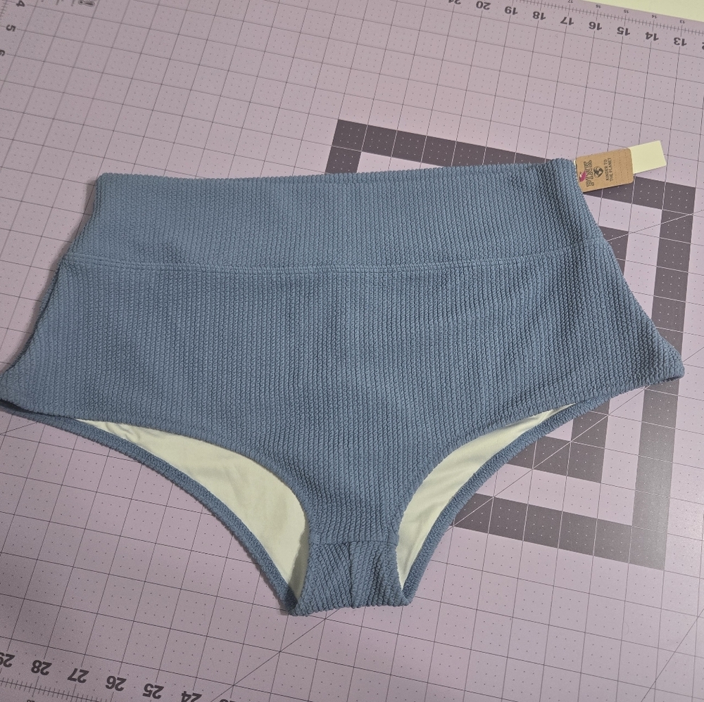 Pink VS Victorias Secret Bikini Bottoms XXL Blue High Waist